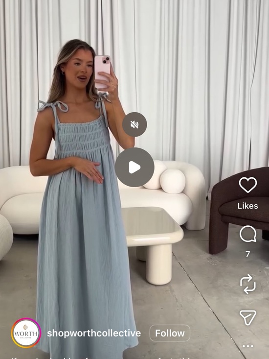 Worth Collective Dresses & Skirts - Worth Collective Light Blue Tie-Shoulder Maxi Dress — A. Ren
